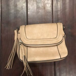 Beige Cross-body Purse